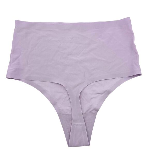 Chantelle Women's Soft Stretch High Waist Thong Panty Purple One Size Set Of 2 - Picture 4 of 6